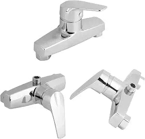 Zinc Alloy Single-Lever Wall Mounted Bathroom Faucet - Single Handle Hot and Cold Water Mixer Tap for Shower and Bathtub