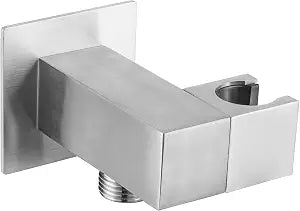 Angle Wall Union with Hand Shower HolderMale 1/2" IPS,Brushed Nickel