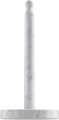 Koville Carrara Marble Paper Towel Holder Countertop, 6" Genuine Stone Paper Towel Holder Stand for Kitchen Storage, for Standard Rolls