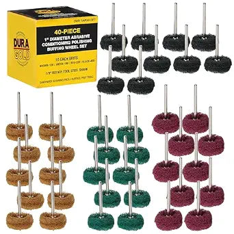 Dura-Gold 40-Piece 1" Abrasive Conditioning Polishing Buffing Wheel Set