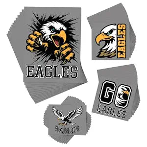 Eagle Spirit Temporary Tattoos - MADE IN USA - School & Team Spirit - 48pk
