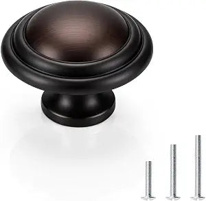 Gobrico 5 Pack 1-3/8 Inch Cabinet Knobs, Oil Rubbed Bronze