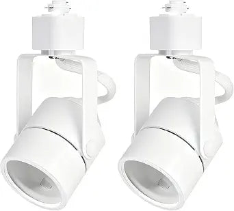 Track Lighting Fixture GU10 LED 2 Heads White Indoor Track Light Heads