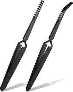 Reverse Tweezers for Crafting, 2 Pcs Rubber Tipped Tweezers