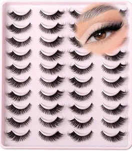 Cat Eye Lashes Wispy False Eyelashes Fox Eye Lash Strips Fluffy Natural Strip Fake Eyelash Demi Wispies Foxy Look Eyelashes Pack 20 Pairs Full Cateye Pestaï¿½ï¿½ï¿½ï¿½ï¿½ï¿½as Po