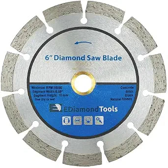 6" Segmented Diamond Saw Blade for Concrete, Brick, Block and Masonry
