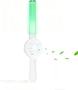 Reusable LED Glow Sticks with 15 Color Modes, Handheld Fan 1500mAh Rechargeable Battery, 3 Speeds, DIY Personalized Message for Concerts,World up, Parties, Festivals,Cheerleading Supplies