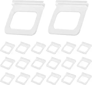 Window Screen Pull Tabs 36 Pack Clear Hollow Flat Spline Channel Pull Lift Tabs Replacement Repair Clips Kit, Window Screen Frame Center Brace Privacy Screen Mounting Tabs