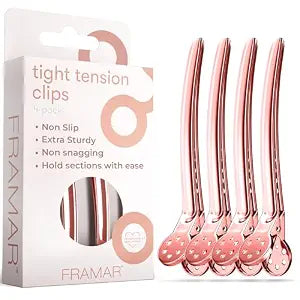 FRAMAR Rose Gold Metal Hair Clips For Styling, Hair Sectioning Clips