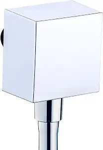 Compatible with Hansgrohe 26455001 FixFit Handheld Shower Wall Outlet, 1/2" Thread Connection, Square Flush Mount Supply Elbow with Check Valve, Chrome