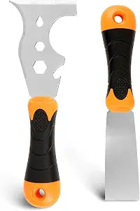 WEGAZ 2 Pack 12-In-1 3" Putty Knife Paint Scraper, 1.5" Stainless Steel