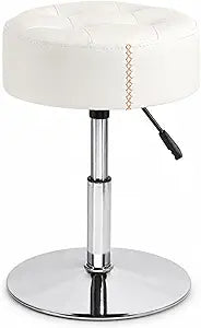Adjustable Vanity Stool with High-Density Non-Sagging Foam & Metal Base
