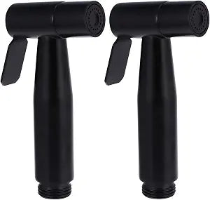 LikeHome 2 Pieces Bidet Toilet Sprayer Head Stainless Steel Handheld Bidet Sprayer Cloth Bathroom Diaper Sprayer for Kitchen and Toilet Cleaning Matte Black