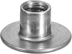 Uxcell M8 T-Nuts, 24pcs Carbon Steel Tee Nuts, Round Base Weld Nuts 10mm Height Through Hole Flange Insert Female Thread Plate
