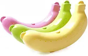 3Pcs Banana Storage BPA-Free Outdoor Travel Case,Keep Fresh Banana Keeper and Protector, Cute Banana Carrier Storage Box for Picnic Camping,Food Containers(Yellow,Pink,Green)