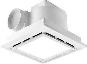 Bathroom Exhaust Fan with LED Light Ceiling Mount Ventilation Fan 118 CFM 1.0 Sones 4 Inch Duct Quiet Bathroom Vent Fan with Light Combo 5000K for Home Bath Hotel-Squares
