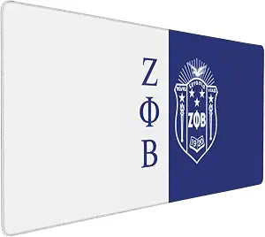 AKA Mouse Pad Sorority Gifts for Women,Paraphernalia Mousepad White and Navy Blue Mouse Mat, Non-Slip Rubber Base Mousepad for Computer Gaming Working Office,11.8 * 23.6 inch