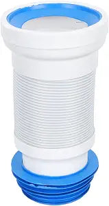 VILLCASE Flexible Toilet Drain Hose Connector 9.64In, ABS & Stainless Steel Anti-Leak Seal Adapter, Odor-Proof Sewage Pipe Extension for Home Bathroom Replacement, Rear Outlet Compatible