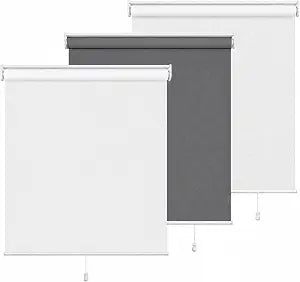CHICOLOGY Cordless Roller Window Shade, White Roller Shade, 29" W x 72" H