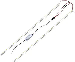 2x2 FT LED Magnetic Retrofit Kit,2FT LED Troffer Retrofit Kit,18W,Daylight White 5000K,0-10V Dimmable,T8 T10 T12 Fluorescent Replacement LED Light Strip,Quick Easy Install