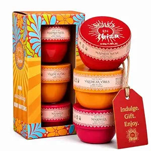 Body Butter Beauty Gift Set for Women 3 Pcs Mini Body Cream Kit Travel Size Scented -Rio De Janeiro Brazilian Skin Care Gift Set Moisturizing Body Bum Cream 1.7 oz Each