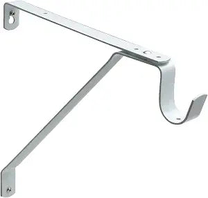 Nuk3y Heavy Duty Adjustable Shelf Rod Support Bracket (White)