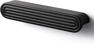 5 Pack Black Cabinet Pulls 5" Hole Center Drawer Pulls Circle Bathroom Dresser Handles Hardware Zinc Alloy