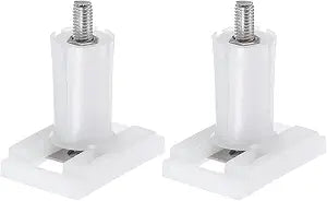 uxcell 2Pcs Toilet Seat Cover Hinge, 36mm Blind Hole Rectangular Bolts with Nuts Washers Toilet Seat Top Cover Lid Seat Fixings, White