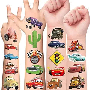 Racing Car Temporary Tattoos For Kids - Race Car Party Favors Birthday Decorations Supplies Gift Idea For Kids Teens Craft School Prizes - 58 Patterns