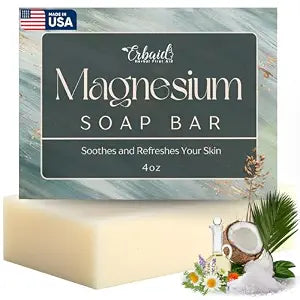 Dead Sea Magnesium Soap Bar ��� Deep Cleansing, Moisturizing Body Soap for Dry Itchy and All Skin Types ��� Shower Soap Soothes Muscles and Joints ��� All-Natural Exfoliating Face and Body Wash Made in USA