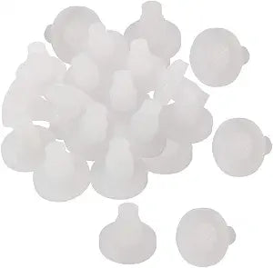 uxcell 24pcs 7mm White Stem Bumpers Glide, Patio Outdoor Furniture Glass Table Top Anti-collision Embedded