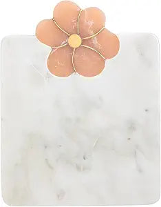 Mud Pie Pink Flower Marble Board