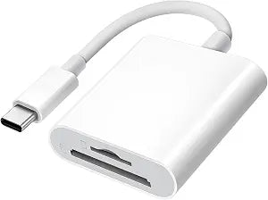 USB C SD Card Reader for iPhone 15 16/iPad/MacBook/Mac, xdgeLoad USB-C Type C SD Reader Supports SD and MicroSD Memory Card Adapter, Trail Camera Viewer Plug and Play - 2 Slots