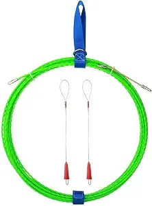 Fish Tape Wire Puller Through Wall Wire Threader Fish plus Fish Cable Fastener with Steel rope 49FT(4mm 15M)