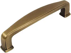 Cosmas 10 Pack 4389BAB Brushed Antique Brass Modern Pull 3 in Hole Centers