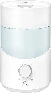 Cool Mist Humidifier for Bedroom, 3L Top Fill Ultrasonic Air Humidifier with Adjustable Knob Control, Quiet Operation, Auto Shut-Off, BPA-Free for Home, Baby, Office, Plants 3L