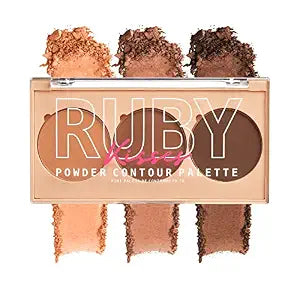 Ruby Kisses Contour Palette 3-In-1 Contour, Conceal, Highlight All-In-One Mini Palette, Long-Lasting, Easy to Blend Powder Contour Palette for All Skin Type