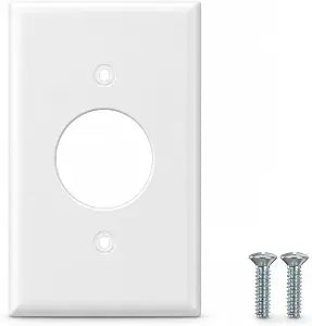 Round Outlet Cover Single Outlet Covers Wall Plate White