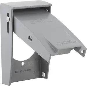 BELL Hubbell-Bell 5030-0 Rayntite Weatherproof Cover, 2.15 in Dia X 4-1/2 in L X 2-3/4 in W, Gray, Grey