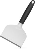 Heavy Duty Griddle Scraper, 5.3" Wide, 1.5mm Thick Stainless Steel