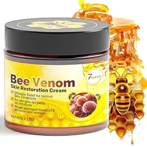 Bee Venom Skin Treatment Cream - Anti Aging Moisturizer with Collagen Boost & Skin Brightening, Instant Face Lift Cream Sensitive Skin Tightening Care Day & Night Use 2.12 OZ