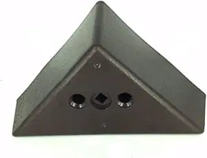 ProFurnitureParts 3" Tall Triangle Corner Sofa Legs, Brown Color, Set of 4, HDPE Plastic