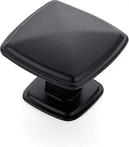 Ravinte Single Hole Square Kitchen Cabinet Knobs,Matte Black,25 Pack