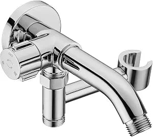 Solid Metal Shower Arm Diverter with Handshower Mount for Hand Held Showerhead and Fixed Spray Head  G 1/2 3-Way Bathroom Universal Shower System Replacement Part (Chrome)