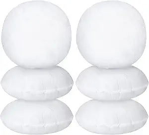 Tatuo 6 Pcs Round Pillow Insert Bulk White Decorative Throw Pillows Insert for Sofa, Cushion and Bed(16 Inch)