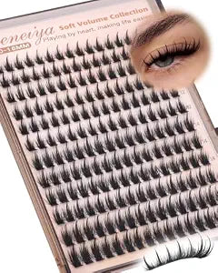 Geeneiya Manga Lash Clusters with Spikes D Curl Eyelash Clusters 10-16mm