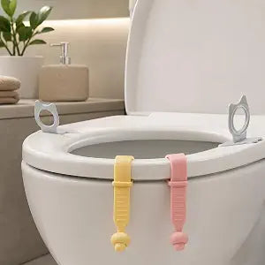 4PCS Toilet Lid Lifter, Touch-Free Toilet Seat Lifter, Toilet Lid Lifter Tabs, Self-Adhesive Installation, Multi-Scene Usage, Household Bathroom Organization