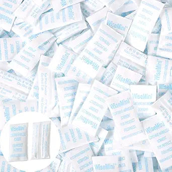 Wisesorb 0.25 Gram 600 Pack Silica Gel Packets, Dessicant Packets, Silica Gel Packs, Moisture Absorbers for Food Storage, Food Safe Desiccant Dehumidifiers