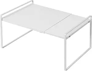 Nxconsu Expandable Shelf for Cabinets, Cabinet Shelf Riser, 12" White