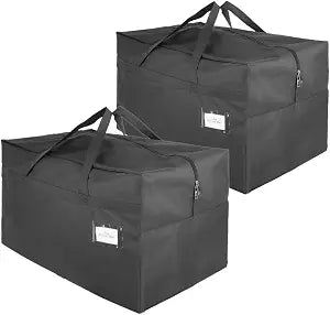 2 Pack Large Canvas Storage Carrying Bags for Camping & Moving